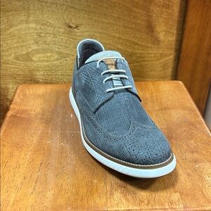Martin Dingman Gray Textured Oxfords
